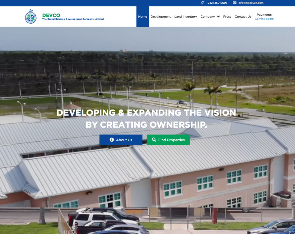 Grand Bahama Development Company Website